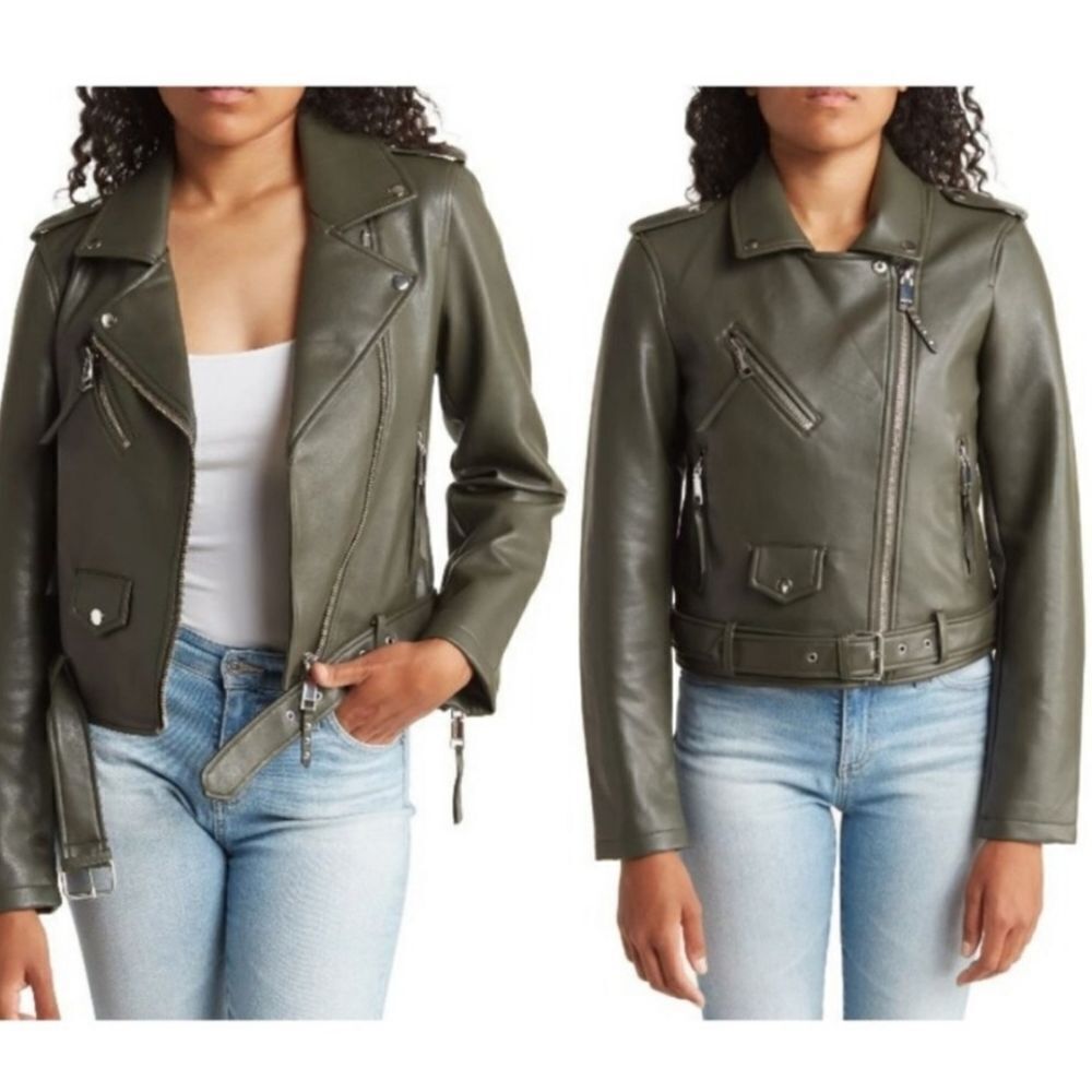 NWT Rebecca Minkoff Olive Green Women’s XSMALL Leather Moto Jacket